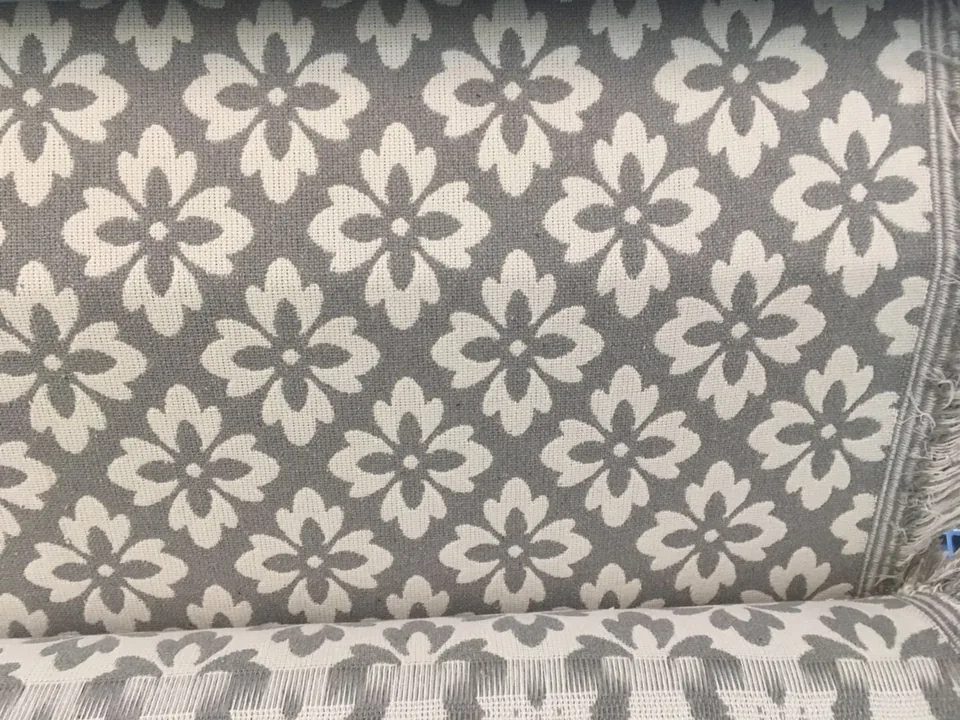 Geometric Floral Tile Fabric by Meter representative image
