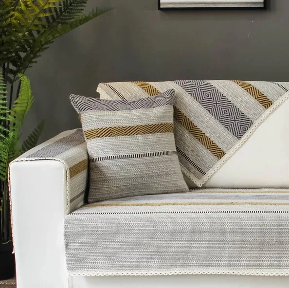 Textured Herringbone Stripe Cushion Cover representative image