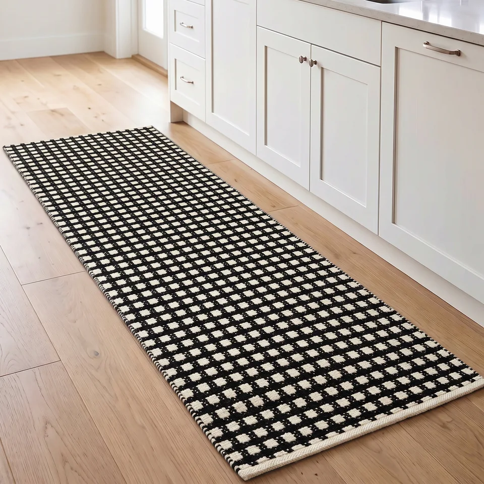 Nubby Checkerboard Woven Rug main image