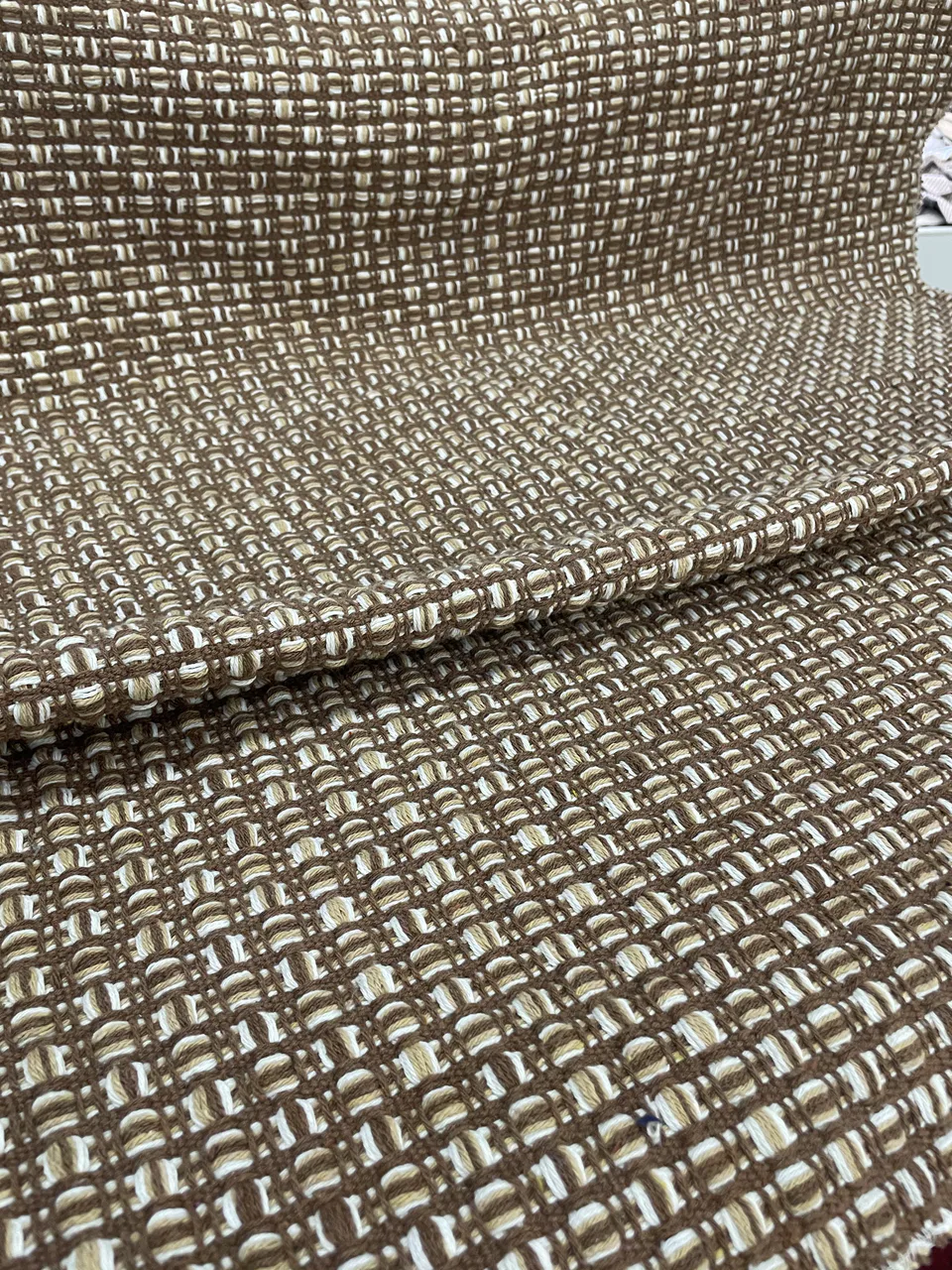 Nubby Basket-Weave Pattern Upholstery Fabric representative image