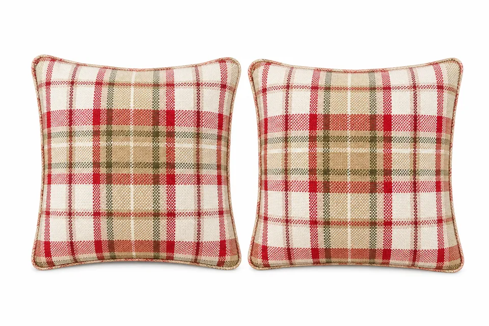 Holiday Tartan Plaid Cushion Cover representative image