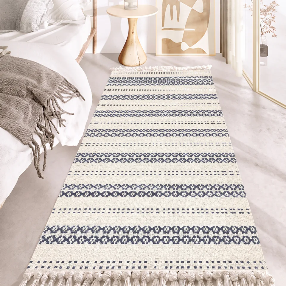 Narrow Ticking Stripe Woven Rug representative image
