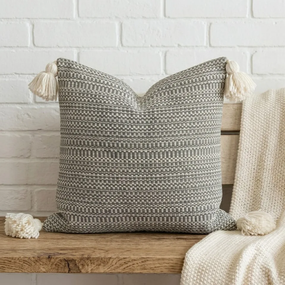 Heathered Grid Texture Cushion Cover representative image