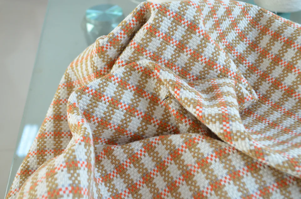 Tweed-like Check Pattern Upholstery Fabric representative image