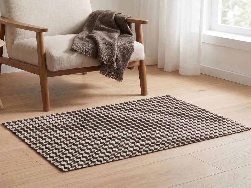 Coarse Basket-Weave Texture Woven Rug representative image