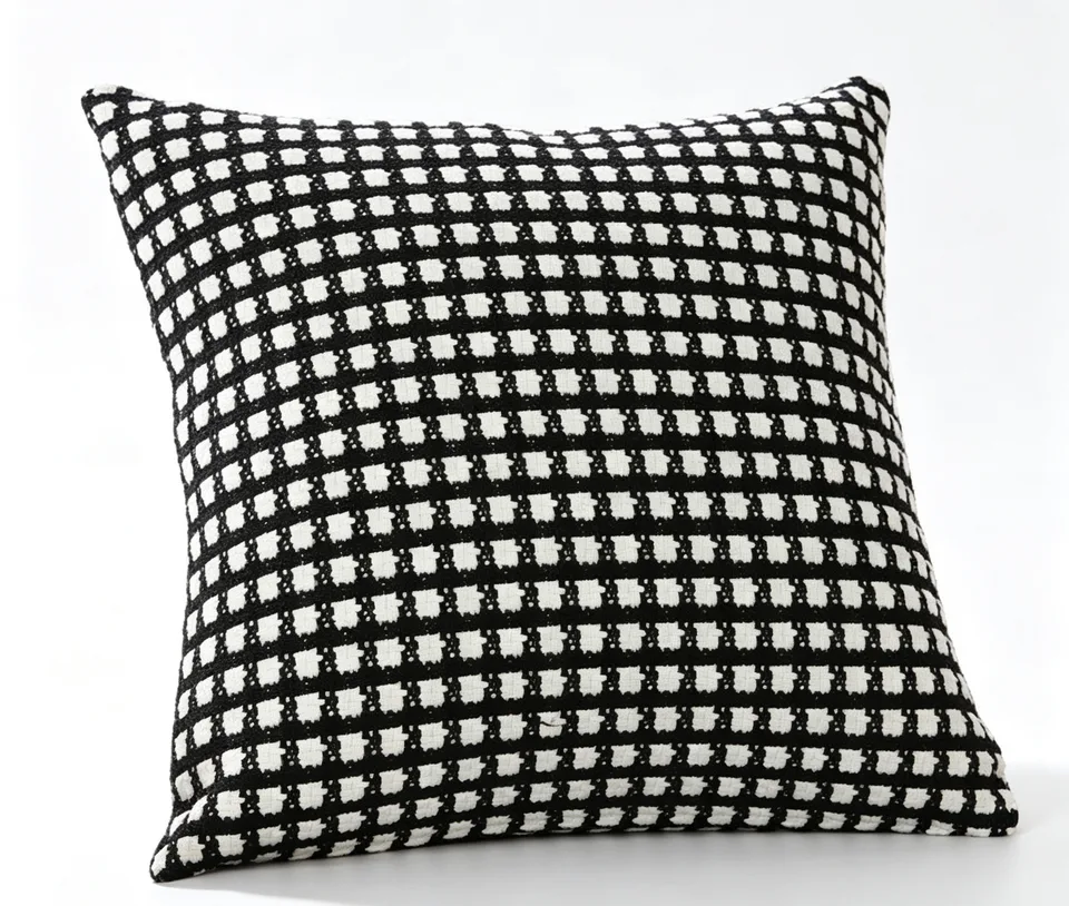 Nubby Checkerboard Cushion Cover representative image