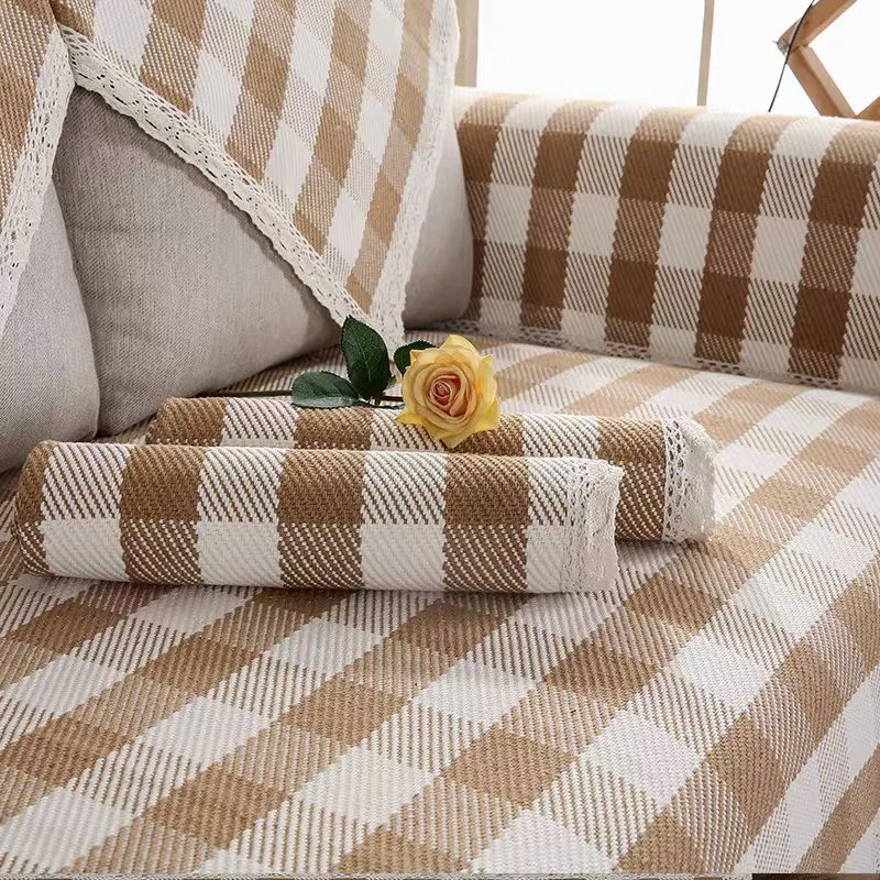 Classic Woven Check Woven Sofa Cover main image