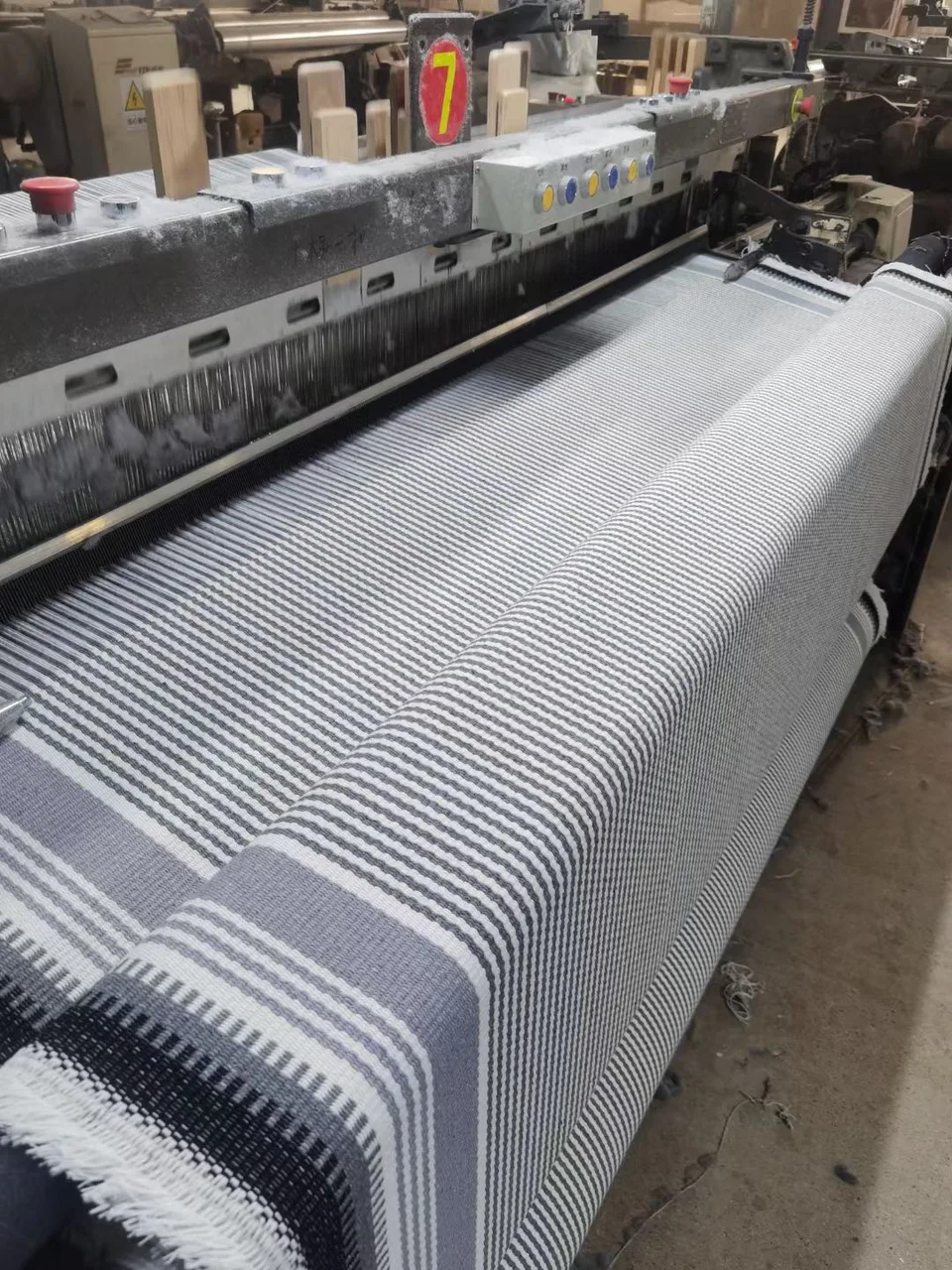 Heathered Pinstripe Texture Upholstery Fabric representative image