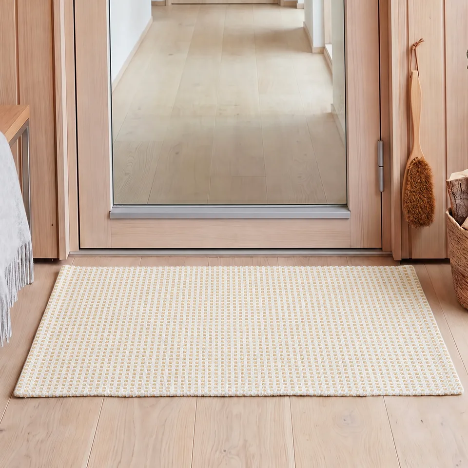 Coarse Textured Grid Woven Rug representative image