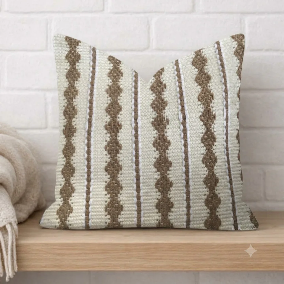 Nubby Narrow Stripe Cushion Cover representative image