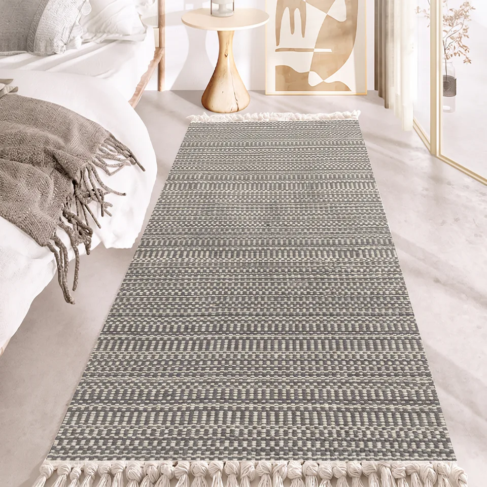 Heathered Grid Texture Woven Rug representative image