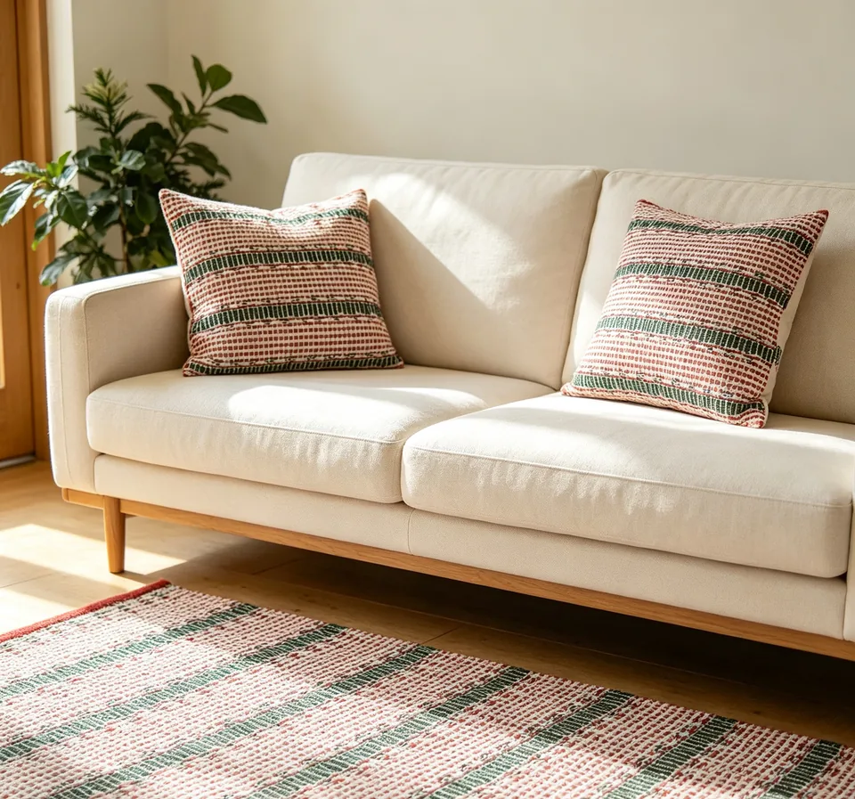 Festive Dobby Stripe Cushion Cover representative image