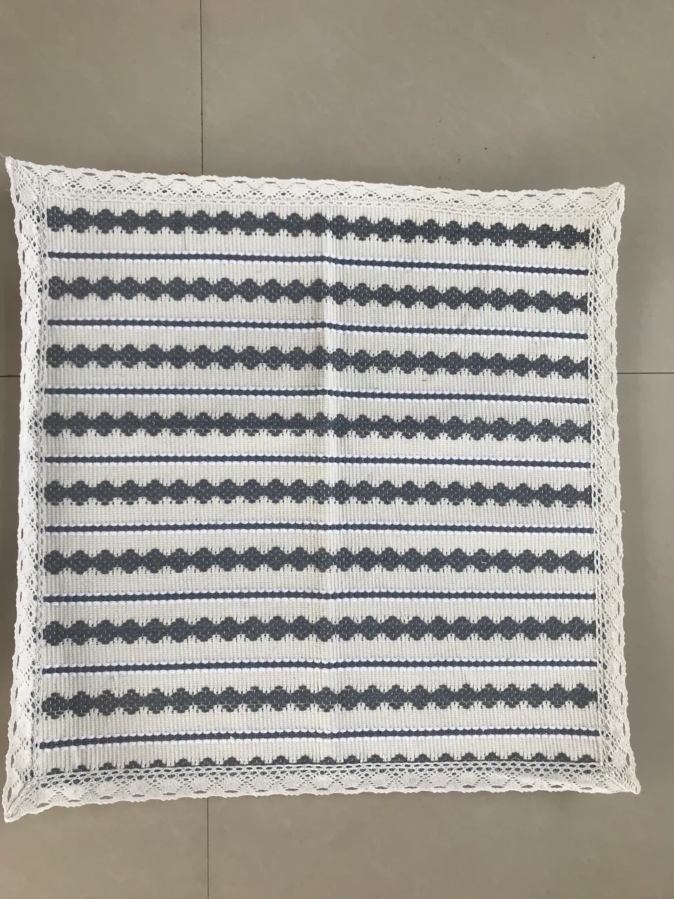 Nubby Narrow Stripe Woven Sofa Cover representative image