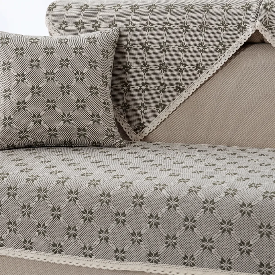 Diamond Trellis Weave Woven Sofa Cover representative image