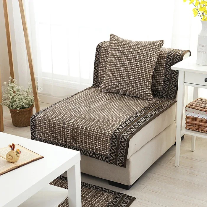 Nubby Basket-Weave Pattern Cushion Cover representative image