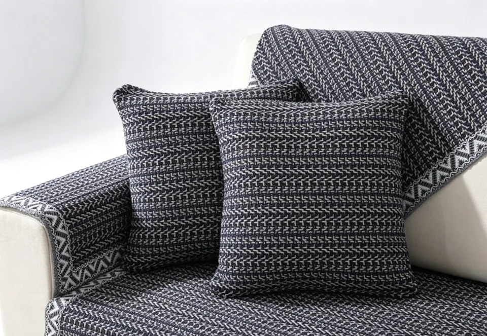 Tweed-like Herringbone Cushion Cover representative image