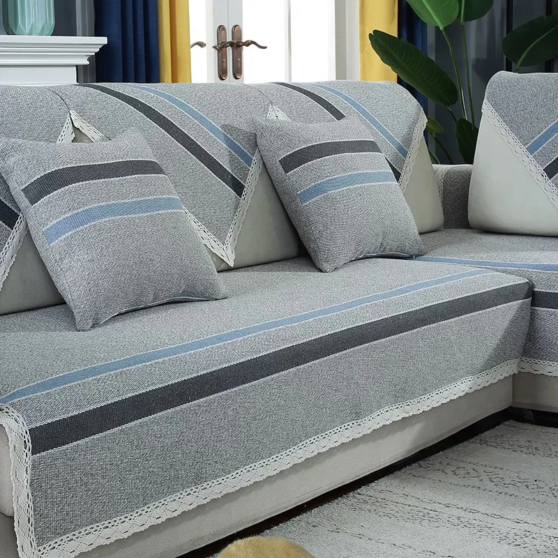Heathered Wide Stripe Cushion Cover representative image