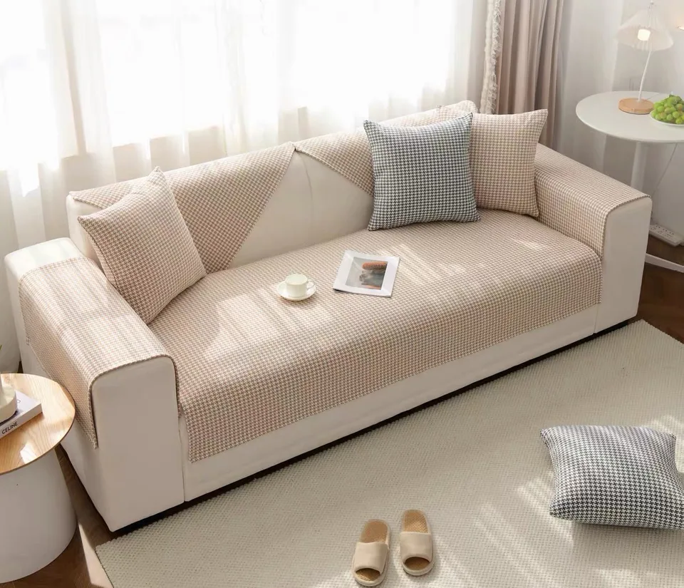 Coarse Basket-Weave Texture Cushion Cover representative image