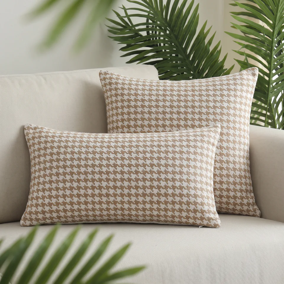 Tweed-like Check Texture Cushion Cover representative image
