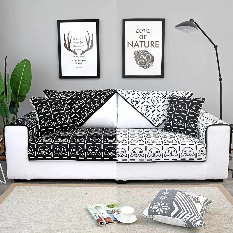 Doodle Dog Faces Woven Sofa Cover representative image