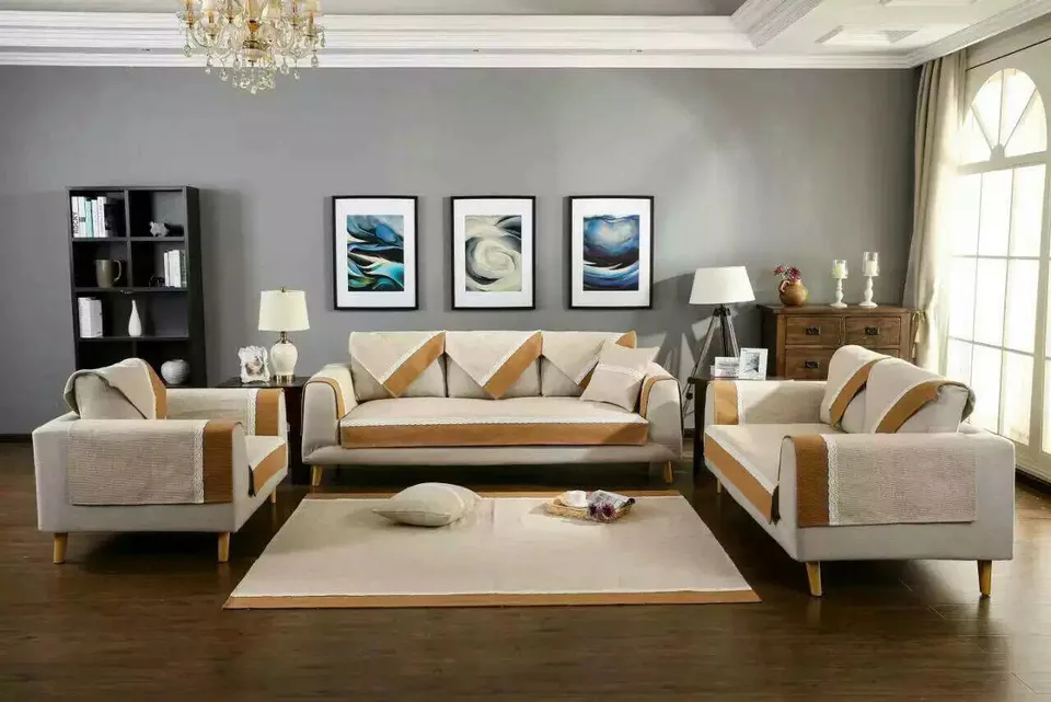 Coarse Mottled Texture Woven Rug representative image