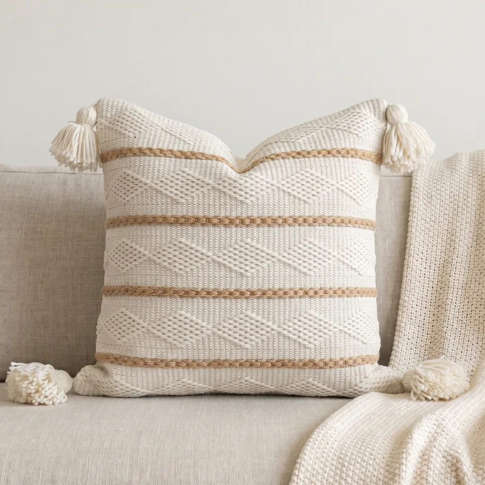 Narrow Textured Stripe Cushion Cover representative image