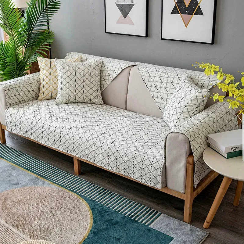 Textured Grid Pattern Cushion Cover representative image