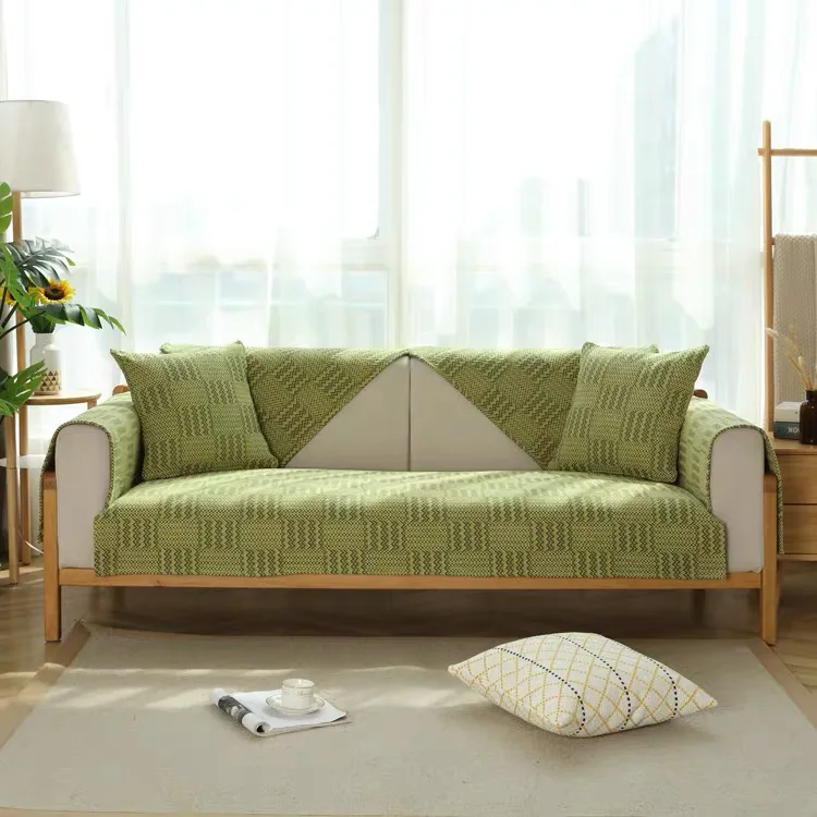 Textured Herringbone Pattern Woven Sofa Cover representative image