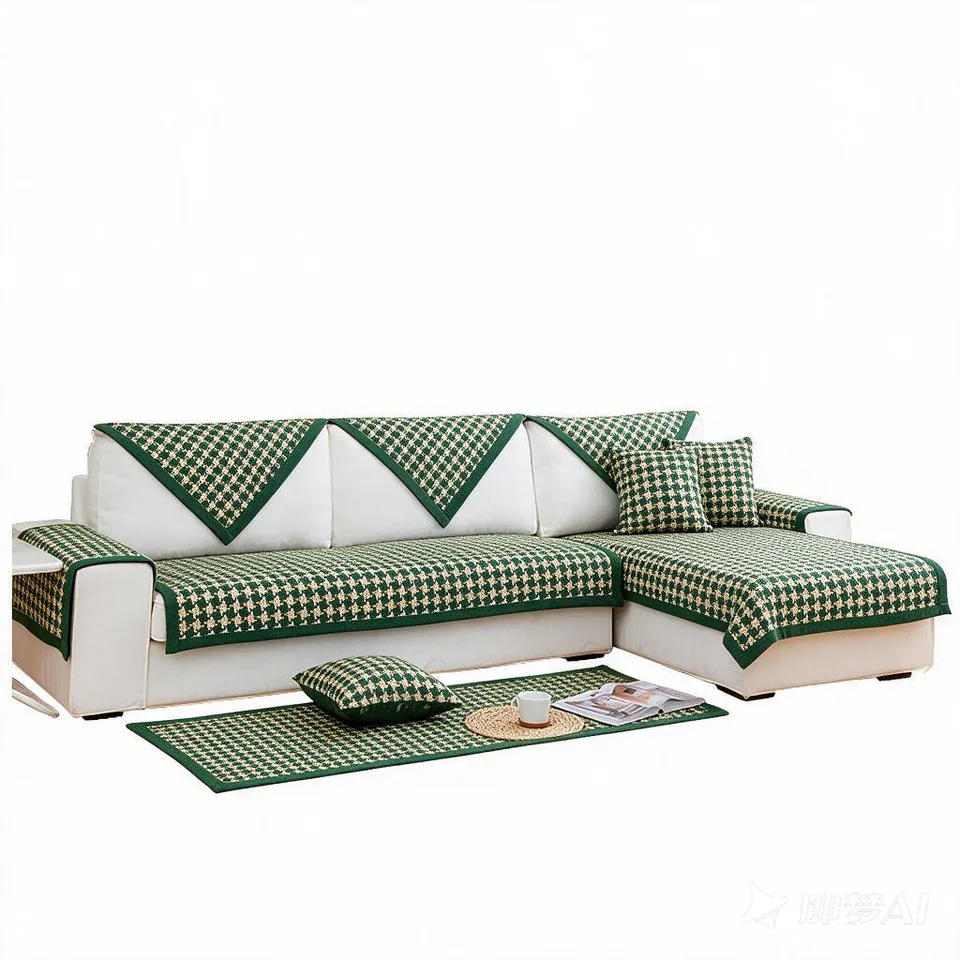 Nubby Grid Pattern Cushion Cover representative image