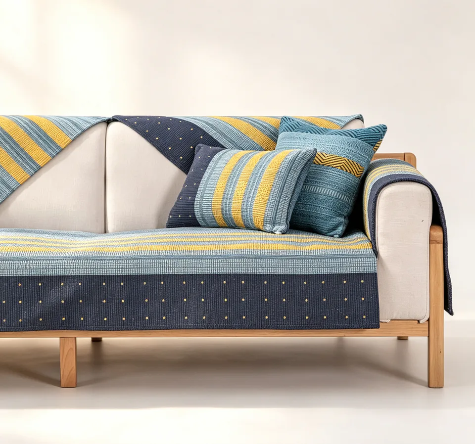 Mottled Irregular Stripe Cushion Cover representative image
