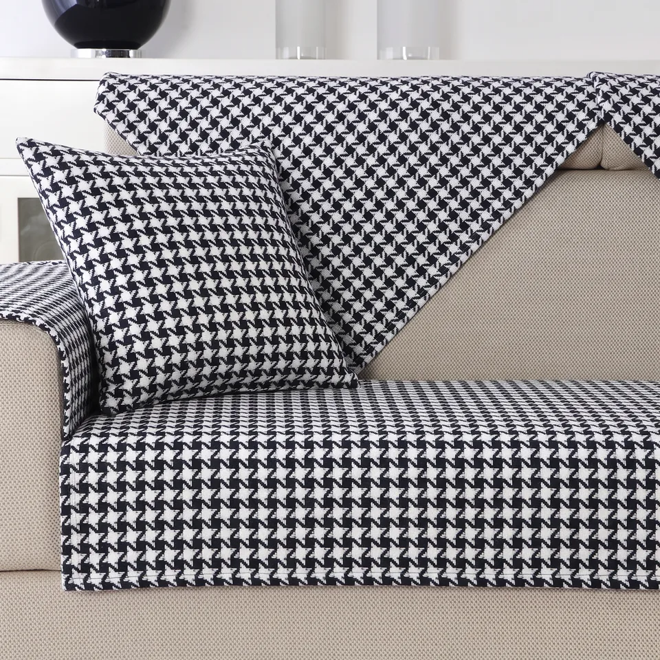 Houndstooth Weave Woven Sofa Cover representative image