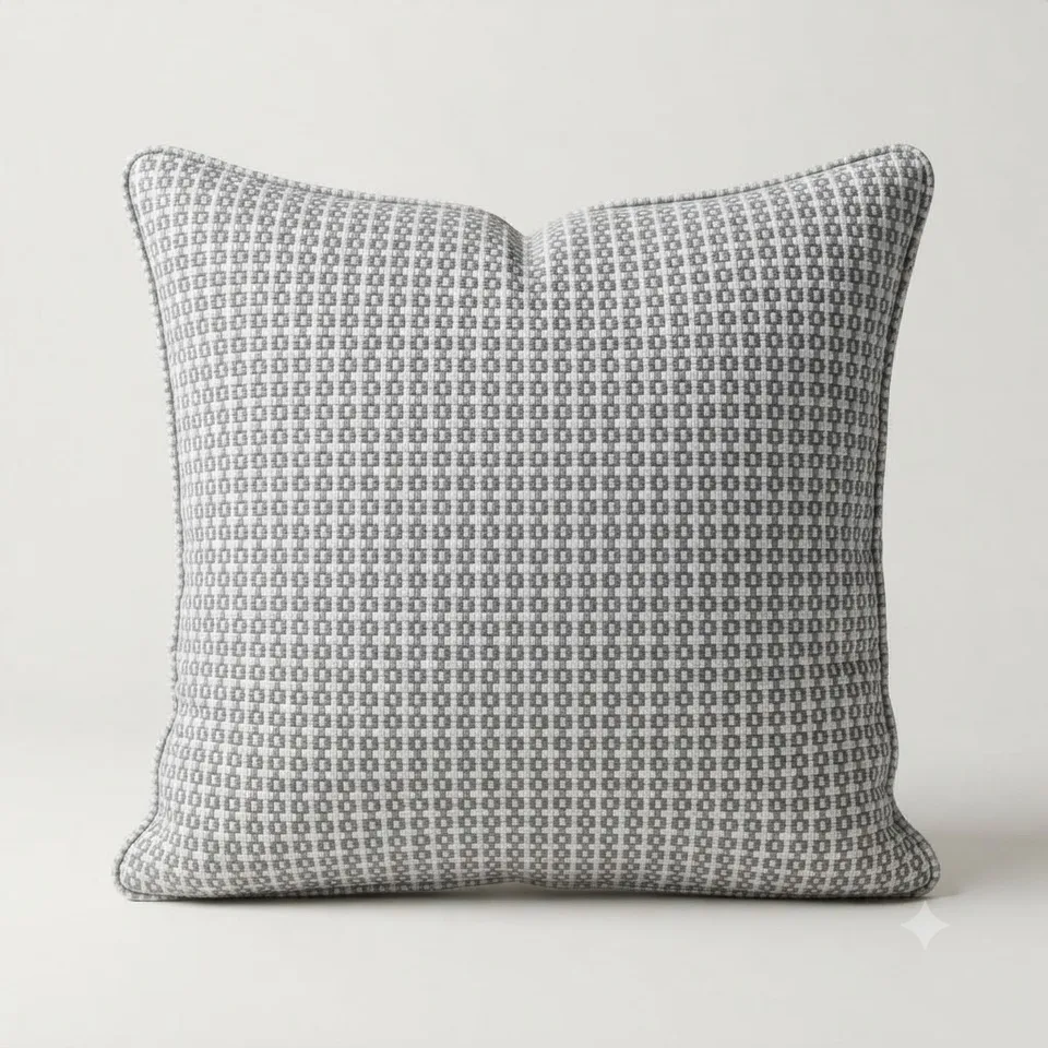 Textured Checkerboard Pattern Cushion Cover representative image